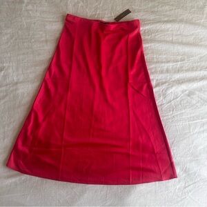 J. Crew NWT flowy silky Vibrant Pink A-Line Skirt size small